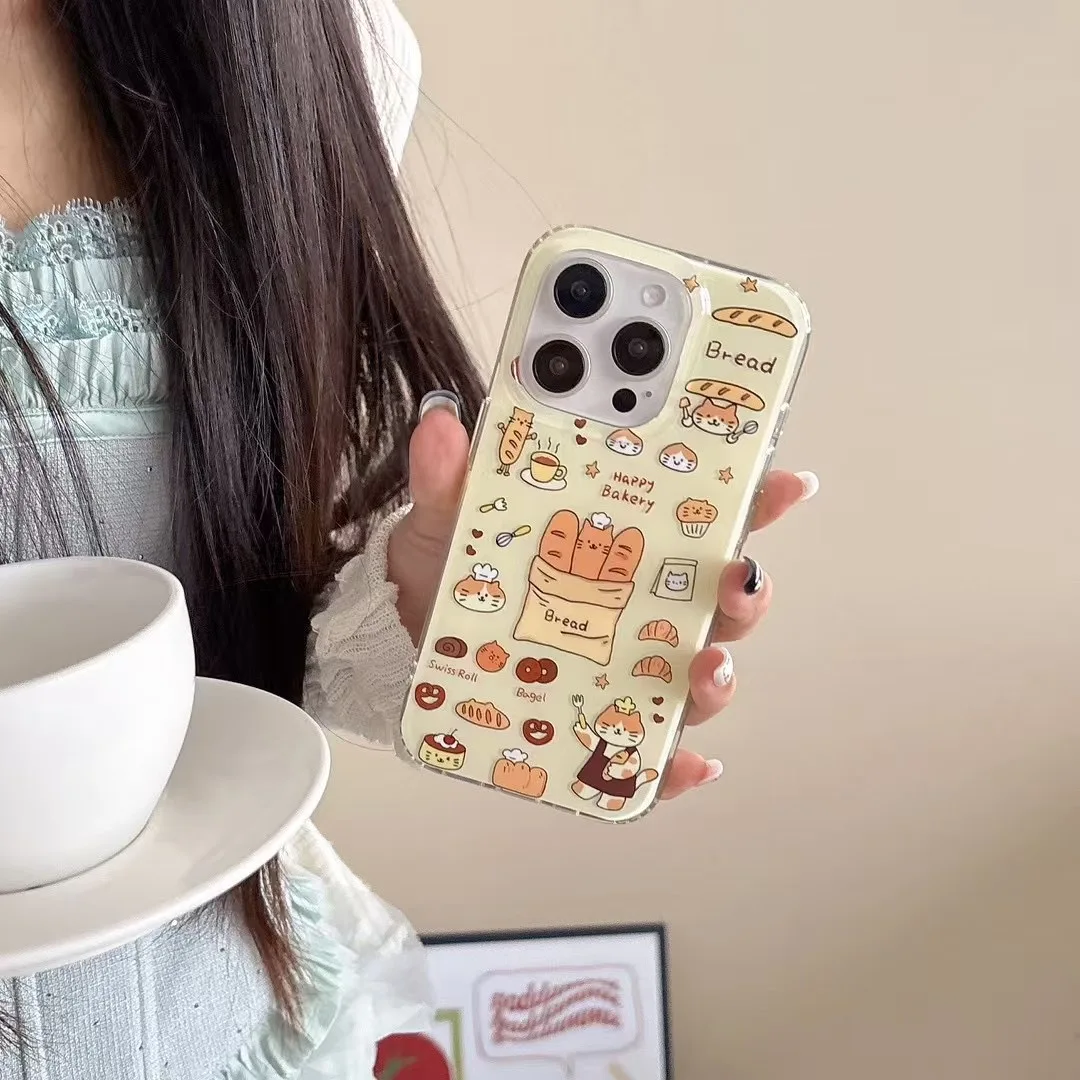 カートゥーンパン型スマートフォンケース：インスタ風デザインと衝撃吸収の実用性