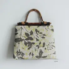 オリジナルの手作りの文学的で芸術的なレトロな大型ハンドバッグ
