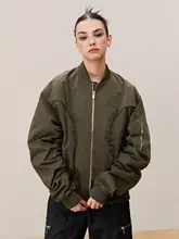 デザインを活かしたMA1ボンバージャケット【秋冬用・メンズ・抽褶仕立て】