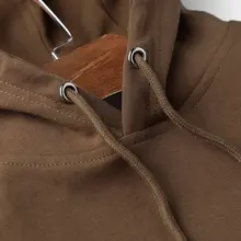 アメリカンレトロフード付きスウェットシャツ【ミルクコーヒー・ゆったりシルエット・秋用】