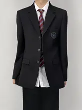 刺繍バッジ付きブラックスーツ【秋冬用・学院風・男子制服】