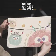 カートゥーンデザインの女性用ノートパソコンバッグ【愛らしい・多機種対応・収納ポケット付き】（セットアップ対応）