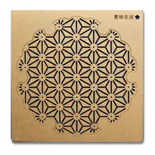 刺し子刺繍用テンプレート 雪輪模様 透明描画ボード【DIY工具・硬質材料】