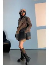 アンティークスタイルのダブルフェイスウールコート【女性用・ロング丈・ヴィンテージデザイン】（セットアップ対応）