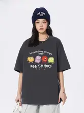 半袖Tシャツ ユニセックス コットン100% グラフィティモンスター ルーズ 着回し 夏「M77」