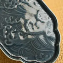 景徳鎮製 中式茶点プレート【禅風・陶器・家庭用・レトロデザイン】