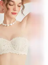 無肩バンド防滑ブラ【レースデザイン・薄手・セクシー】（セットアップ対応）