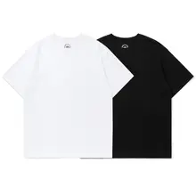 VMCL 280g コットン丸首無地Tシャツ【男女兼用・ブラック・ホワイト】