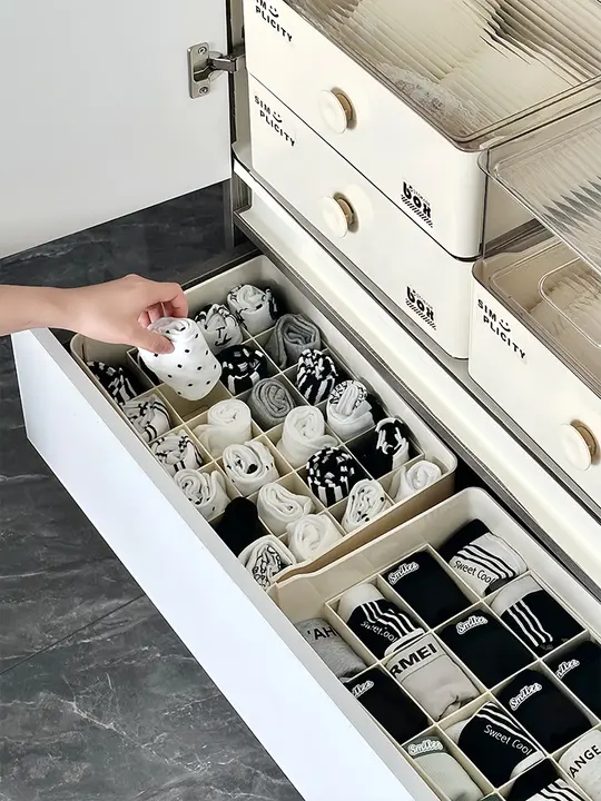 引き出し式下着収納ボックス【3-in-1・整理整頓・家用】