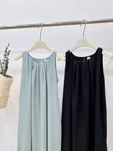 女性用 ノースリーブバックオープンデザインワンピース【リゾート風・ゆったり・フレッシュスタイル】