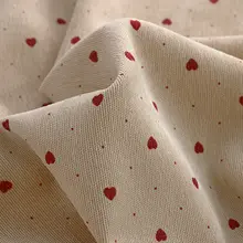 秋冬用 コーデュロイ生地 ハートプリント 女児用ワンピース＋パンツ用生地 手作りDIY（セットアップ対応）