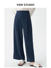 高腰ワイドパンツ【フィット・九分丈・梨型体型対応】