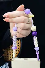 手編み木製ビーズショルダーストラップ【アウトドア・旅行用・耐衝撃】