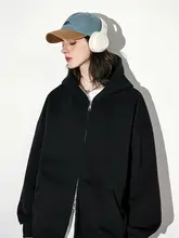 BEETLE TOWN レディース フィットフード付きカーディガン【春秋用・無地・カジュアル】