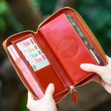 個性的な本革製ハンドバッグ【手作り・ファスナー付き・携帯電話用】