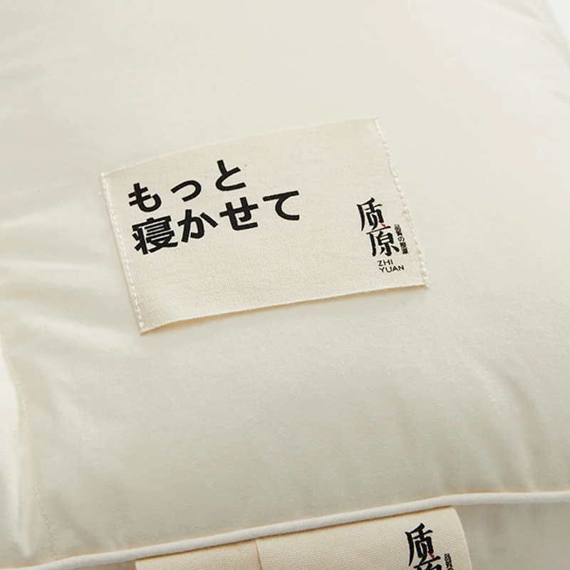 エコ抗菌の純綿枕：首を支える4ゾーンデザインでゆったりした1人用クッション