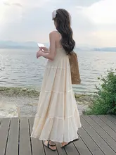 レース刺繍キャミソールワンピース【夏用・美しいデザイン・ロング丈】