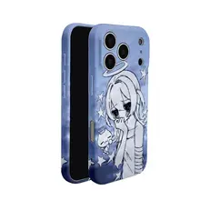Y2K風 レトロな悲しげな天使の女の子デザインの二合一スマホケース【iPhone・Android対応】