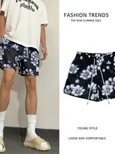 油絵デザインのメンズショートパンツ【夏用・速乾・通気性・カジュアル・バスケットボール】