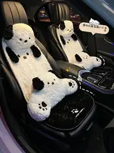 かわいいキャラクターの車用腰当てクッションセット【2個入り・運転席用・ネックピロー付】
