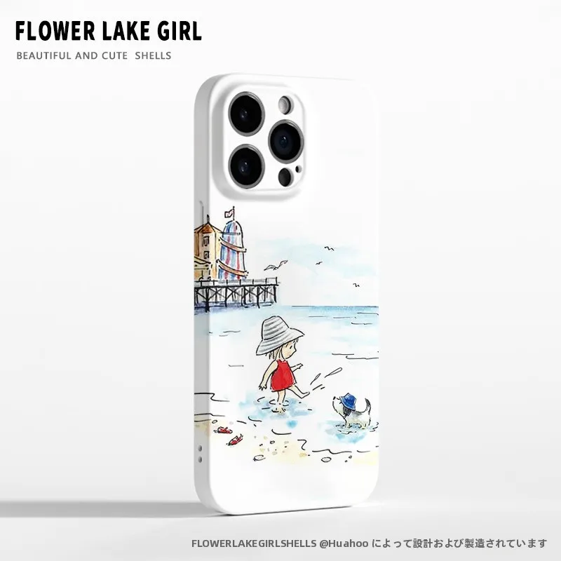 水色スマホケース 海辺の爽やかデザインで日常を彩る