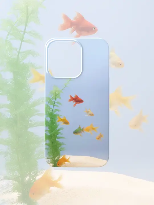スマホケース 金魚 アート クリア シンプル おしゃれ iPhone Android 対応