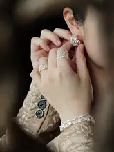 レースデザインのオープンリング【純銀製・高級感ある小ぶりデザイン】