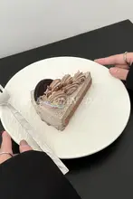 ハイエンドクリエイティブロックパターンセラミックケーキ プレート