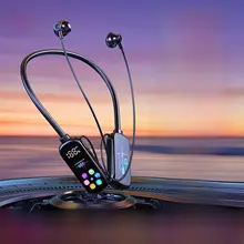 首掛け式ワイヤレスBluetoothイヤフォン【スポーツ用・長時間持続・スマートフォン対応】