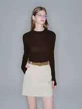 極上の柔らかさの無縫製ハイネックウールニット【女性用・小柄向け・冬用】