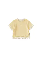 子供用半袖Tシャツ【デザインパッチワーク・フリル付き・夏用】