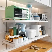 キッチン マイクロ波 オーブン用収納ラック 壁掛け スペース節約