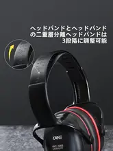 得力 耳栓型騒音遮断ヘッドフォン【工業用・睡眠・学習向け】