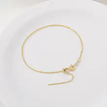 14K包金調整可能なビーズ通し用O字チェーンボックスチェーンDIYアクセサリー
