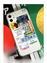 透明感あるデザインのiPhone用スマホケース【衝撃吸収・ユニークなコラージュ風】