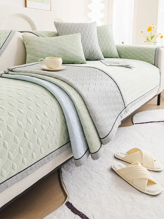 アイスシルク製 ソファカバー【シンプルデザイン・滑り止め機能・夏用】