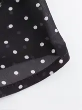 ドット柄重ね着シャツ【女性用・欧風・レイヤードデザイン】