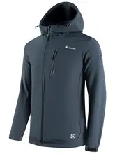 Calanbula メンズ 秋冬用 フリース裏地付きソフトシェルジャケット【登山・アウトドア用・防風】