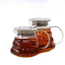 Tiamo 耐熱ガラス製 可愛いコーヒーシェアポット【360ml・600ml・ドリップ式】