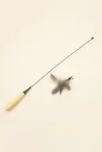 猫じゃらし 猫用おもちゃ 木製ハンドル スプリング フェザー ベル 着脱式 交換可能 丈夫