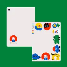 iPad用カラフルキャラクター全包シリコンケース【ペン収納付き・保護カバー】