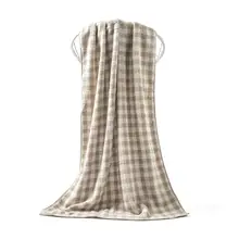 チェック柄コットンバスタオル【柔らかく吸水性に優れた男女兼用】