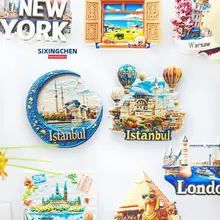 イスタンブール熱気球の磁気冷蔵庫マグネット【旅行のお土産・立体デザイン・インテリア装飾用】