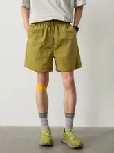防水加工のシンプルデザインのショートパンツ【ウエストゴム・五分丈・アウトドア用】