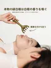 天然檀木製 頭皮マッサージブラシ【多機能・経絡ケア・グレープ集合】