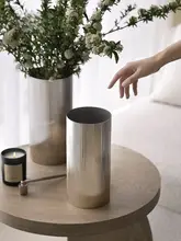 北欧風 ステンレス製花瓶【リビング用・モダンデザイン・装飾用】