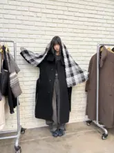 チェック柄レースハンドメイドフリンジマルチユーススカーフ