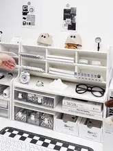 デスク上斜め挿し式ペン立て【学生向け・オフィス用・多機能収納ボックス】