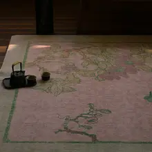 リビング用ラグ【フレンチスタイル・中華風・ピンク・ノンフォルム】