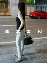 BZZN 職場用 9分丈スリムパンツ【シンプルデザイン・OL通勤・夏用】